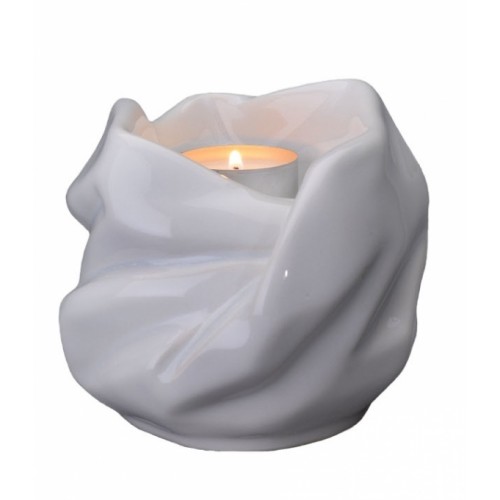 Our Holy Mother Eternal Flame - Ceramic Cremation Ashes Candle Holder Keepsake – White